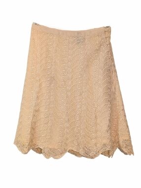 Y2K Lace A-Line Skirt in Cream